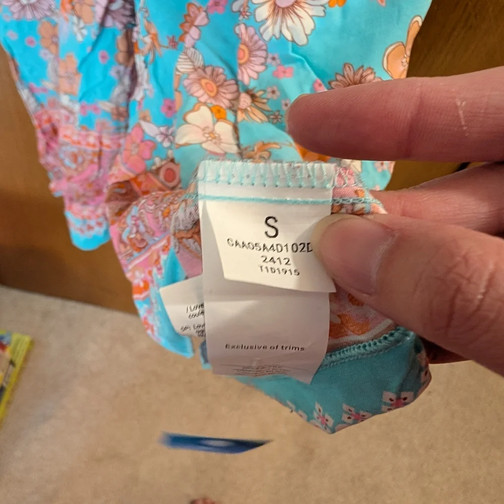 Cupshe Pink and Blue Floral Maxi Dress - Picture 3 of 4
